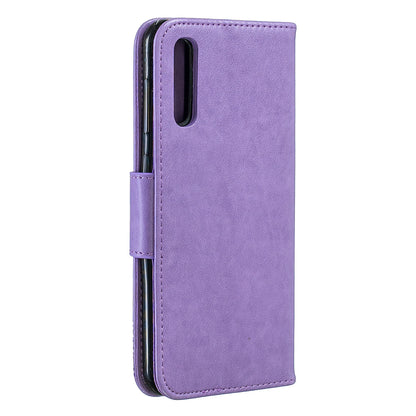 For Samsung Galaxy A50/A50s/A30s PU Leather Imprint Butterflies Phone Case