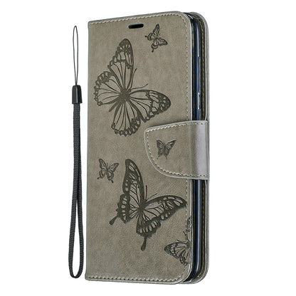 For Samsung Galaxy A70 PU Leather Imprint Butterflies Phone Case Butterflies Phone Case