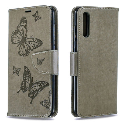 For Samsung Galaxy A70 PU Leather Imprint Butterflies Phone Case Butterflies Phone Case