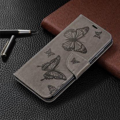 For Samsung Galaxy A70 PU Leather Imprint Butterflies Phone Case Butterflies Phone Case