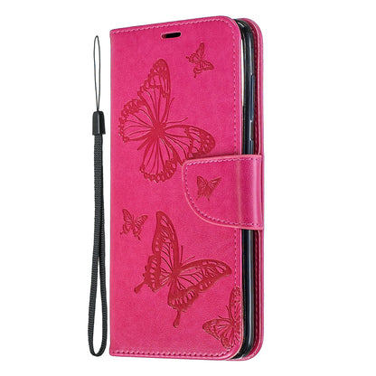 For Samsung Galaxy A70 PU Leather Imprint Butterflies Phone Case Butterflies Phone Case