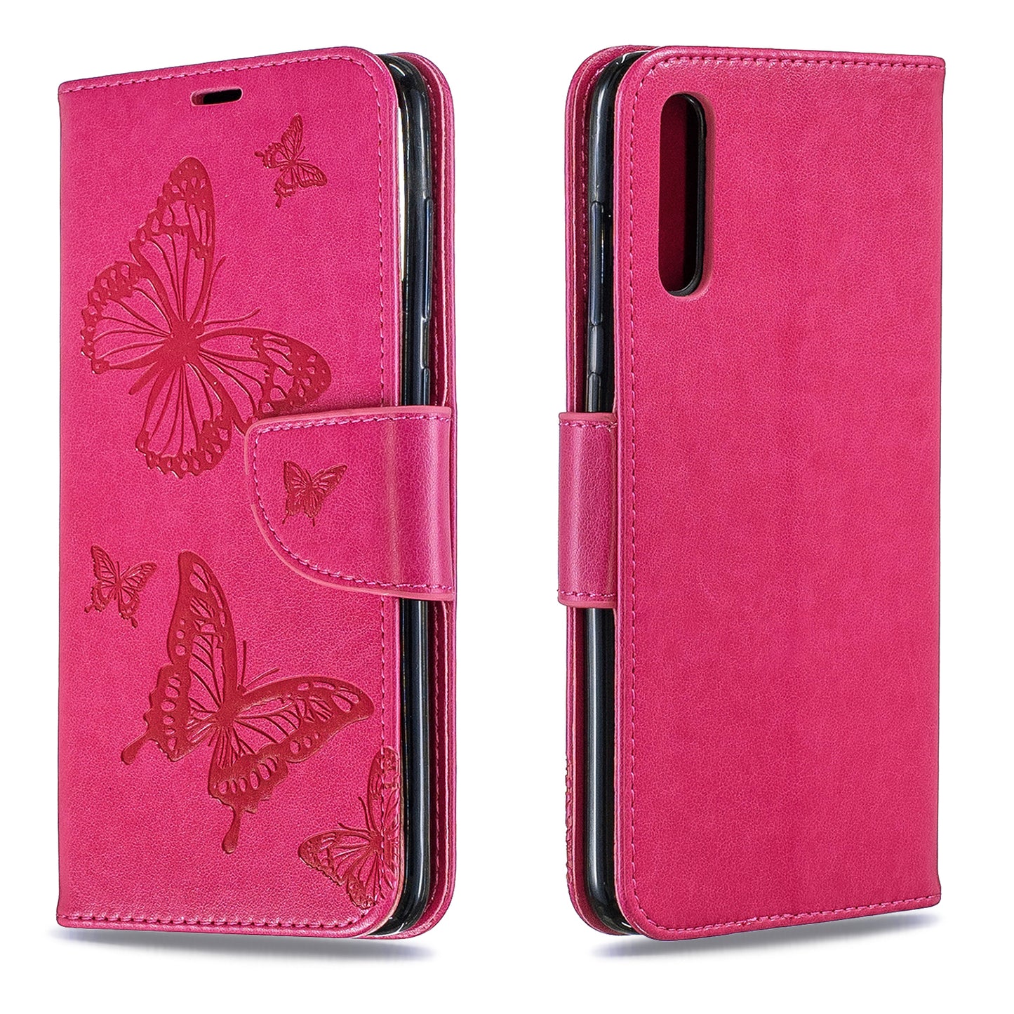 For Samsung Galaxy A70 PU Leather Imprint Butterflies Phone Case Butterflies Phone Case