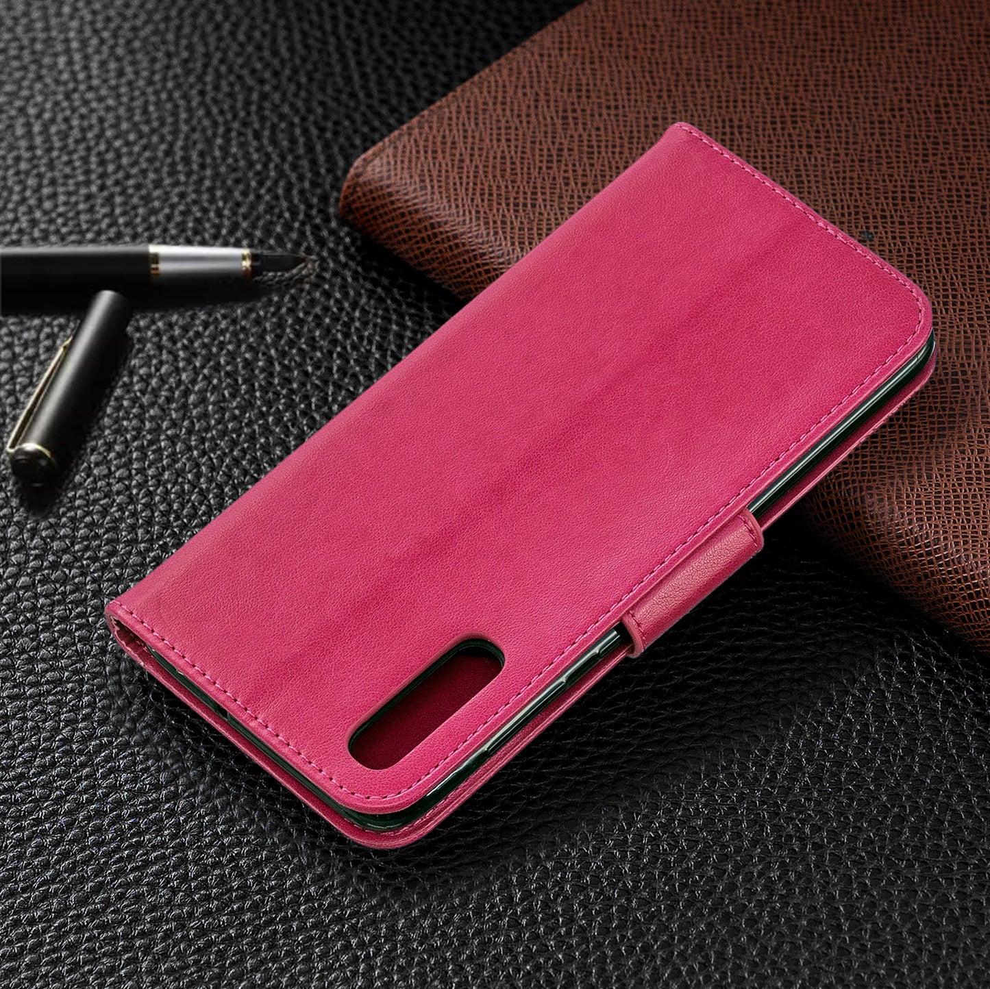 For Samsung Galaxy A70 PU Leather Imprint Butterflies Phone Case Butterflies Phone Case