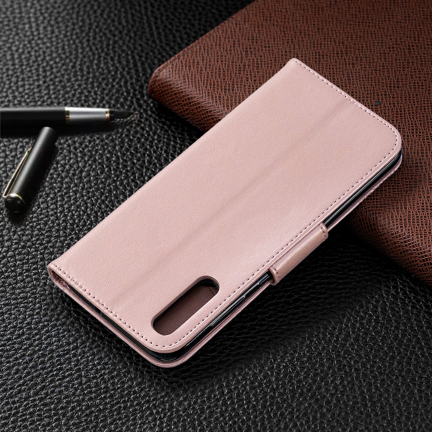 For Samsung Galaxy A70 PU Leather Imprint Butterflies Phone Case Butterflies Phone Case
