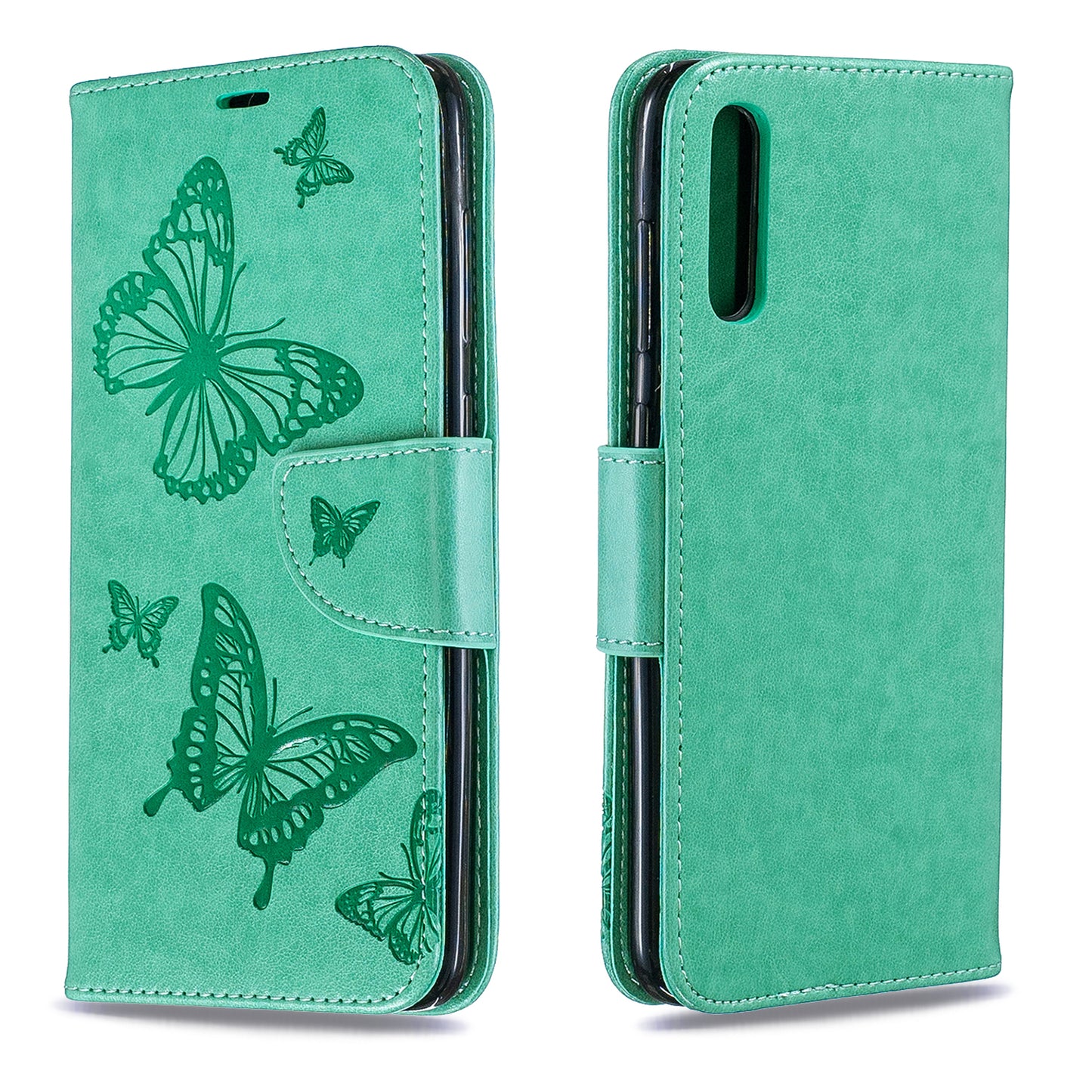 For Samsung Galaxy A70 PU Leather Imprint Butterflies Phone Case Butterflies Phone Case