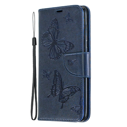 For Samsung Galaxy A70 PU Leather Imprint Butterflies Phone Case Butterflies Phone Case