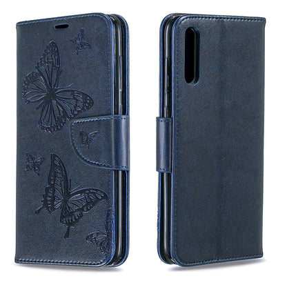 For Samsung Galaxy A70 PU Leather Imprint Butterflies Phone Case Butterflies Phone Case