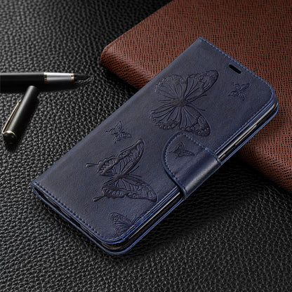 For Samsung Galaxy A70 PU Leather Imprint Butterflies Phone Case Butterflies Phone Case