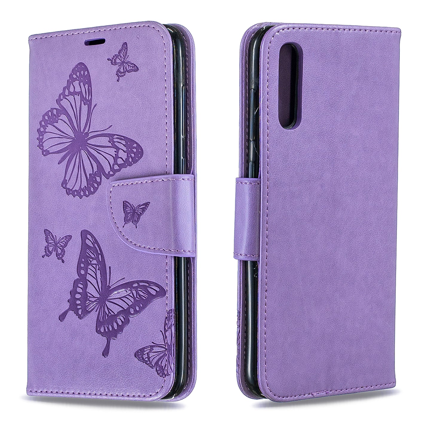 For Samsung Galaxy A70 PU Leather Imprint Butterflies Phone Case Butterflies Phone Case