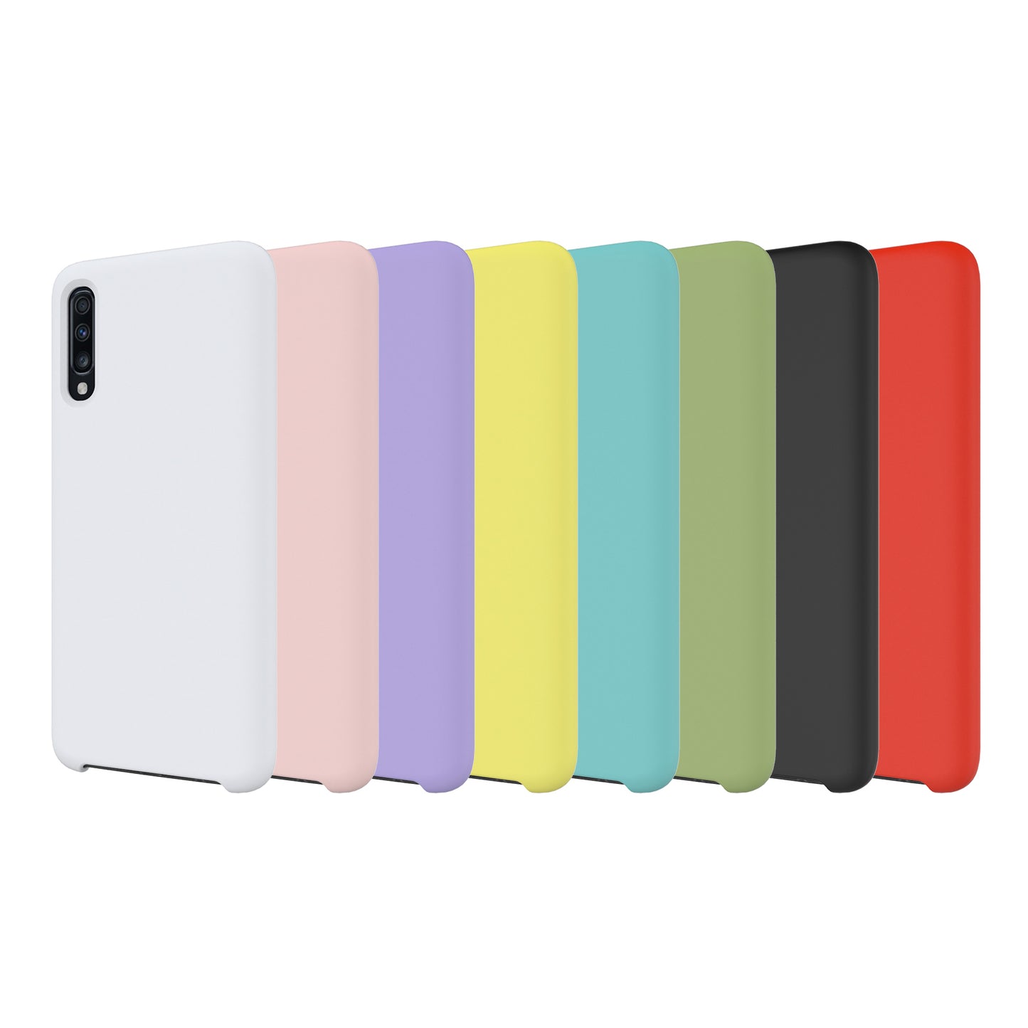 For Samsung Galaxy A70 Soft Liquid Silicone Back Protector Case Cover Multi-Color Choices Phone Accessory