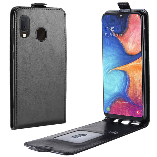 Crazy Horse Vertical Flip Leather Protective Case for Samsung Galaxy A20e