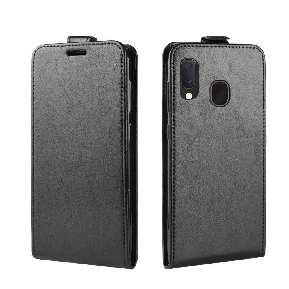Crazy Horse Vertical Flip Leather Protective Case for Samsung Galaxy A20e
