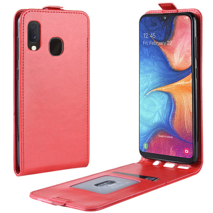 Crazy Horse Vertical Flip Leather Protective Case for Samsung Galaxy A20e