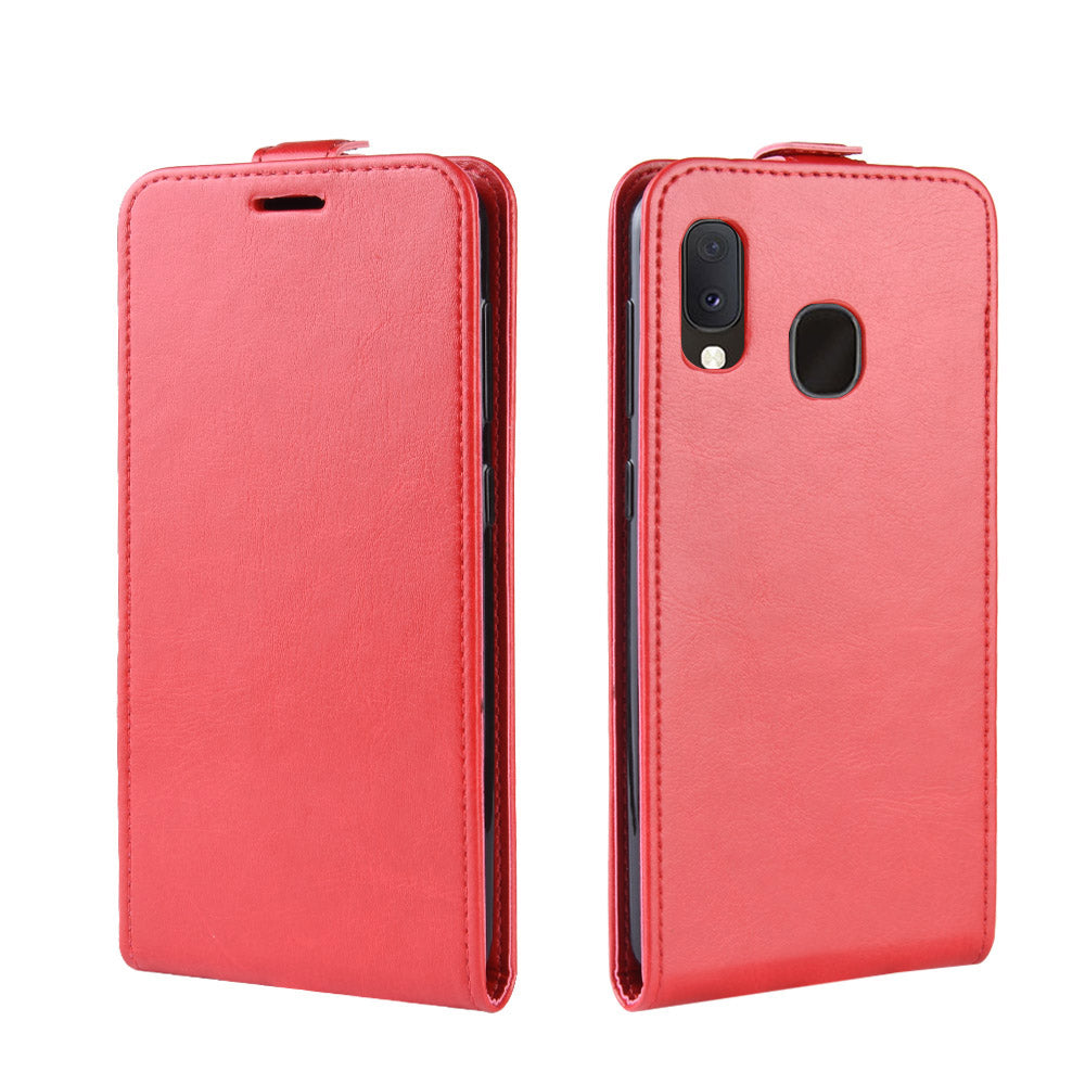 Crazy Horse Vertical Flip Leather Protective Case for Samsung Galaxy A20e
