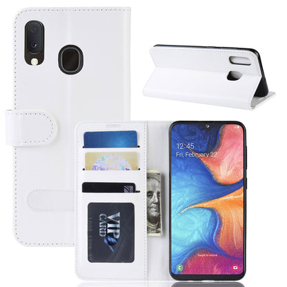 Crazy Horse PU Leather Stand Wallet Flip Case for Samsung Galaxy A20e