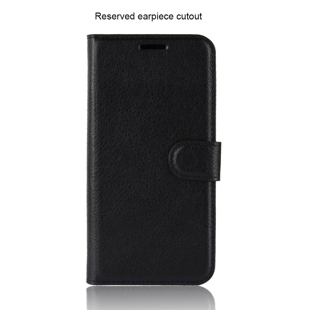 Litchi Texture Wallet Stand Leather Protective Phone Casing for Samsung Galaxy A20e