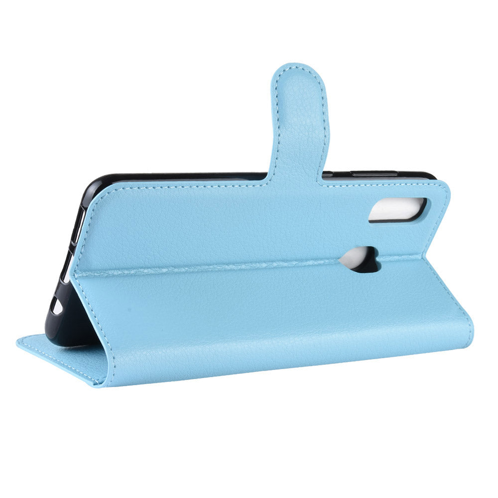 Litchi Texture Wallet Stand Leather Protective Phone Casing for Samsung Galaxy A20e