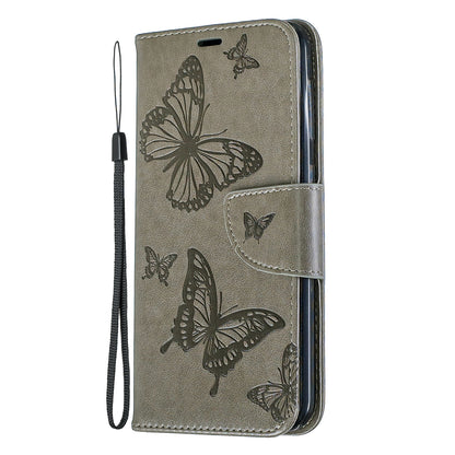 Imprint Butterfly Leather Wallet Case for Samsung Galaxy A10/M10