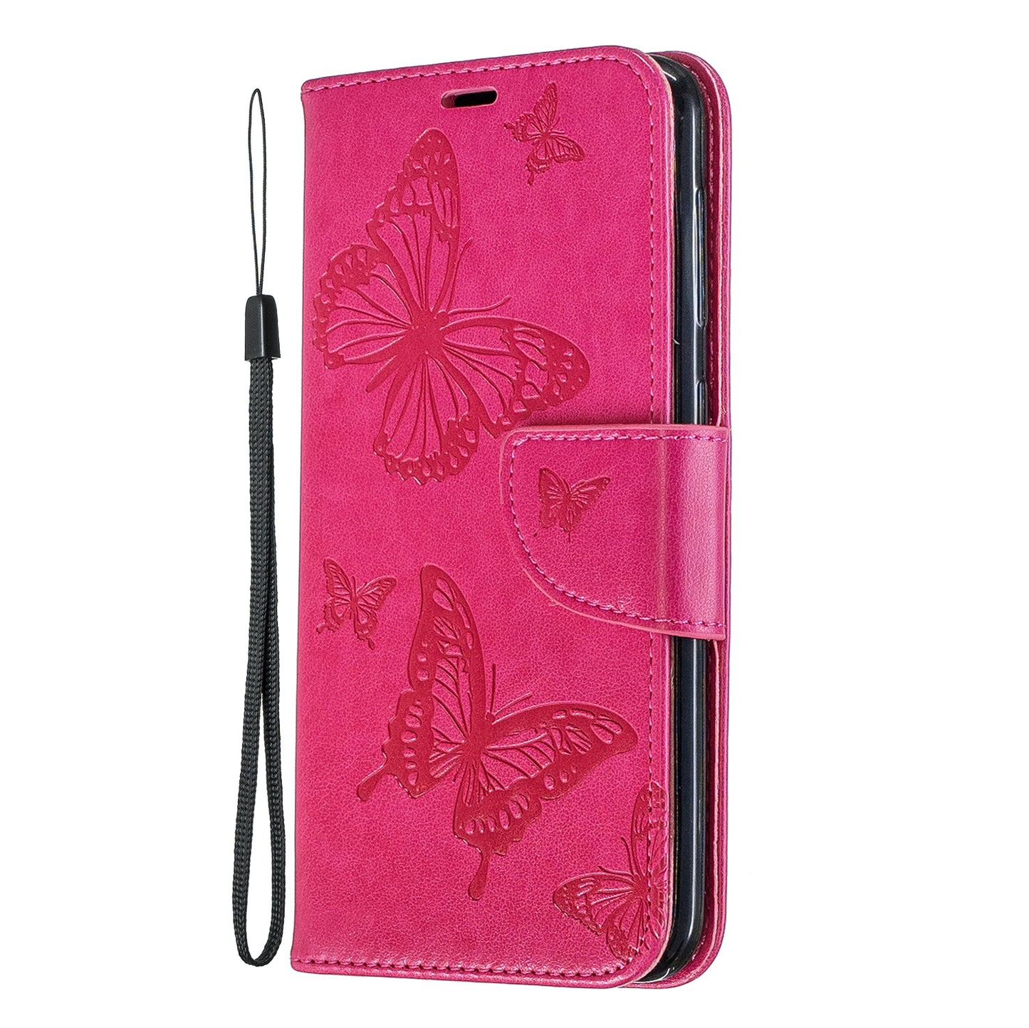 Imprint Butterfly Leather Wallet Case for Samsung Galaxy A10/M10