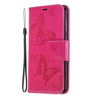 Imprint Butterfly Leather Wallet Case for Samsung Galaxy A10/M10