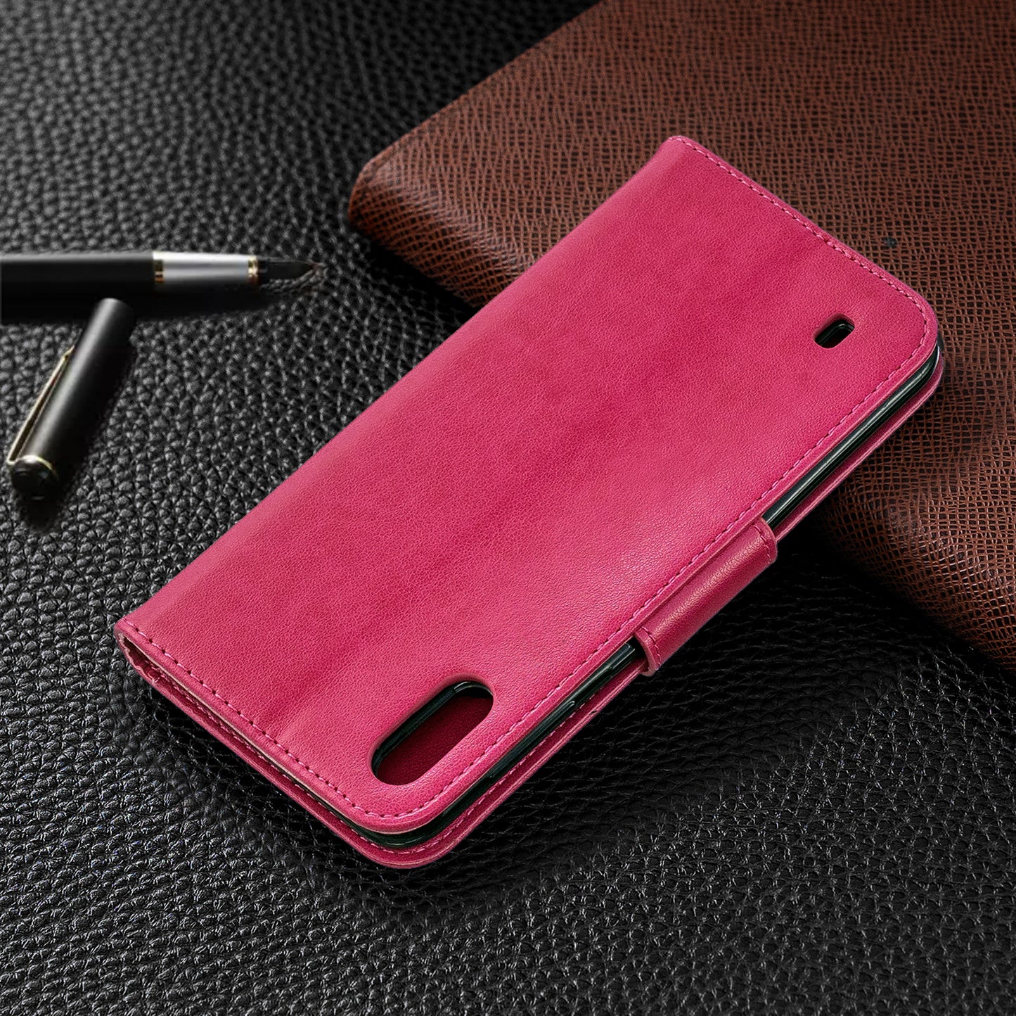 Imprint Butterfly Leather Wallet Case for Samsung Galaxy A10/M10
