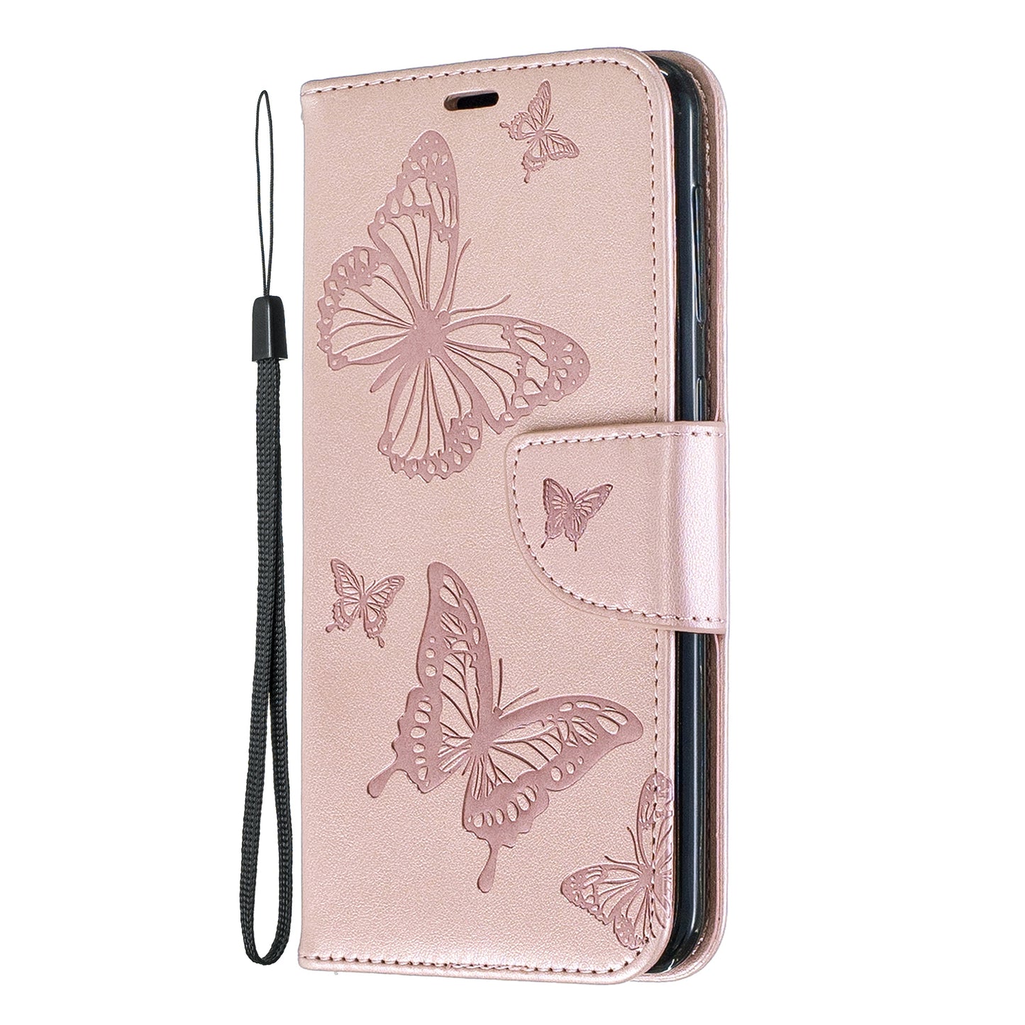 Imprint Butterfly Leather Wallet Case for Samsung Galaxy A10/M10