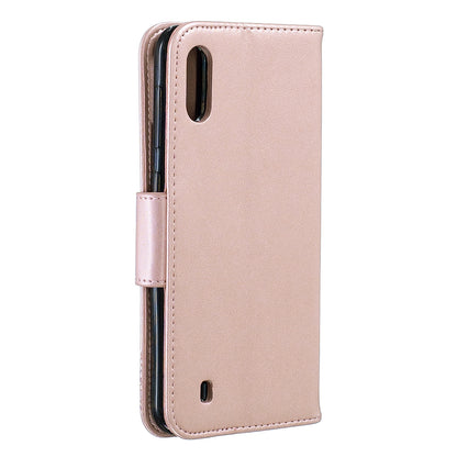 Imprint Butterfly Leather Wallet Case for Samsung Galaxy A10/M10