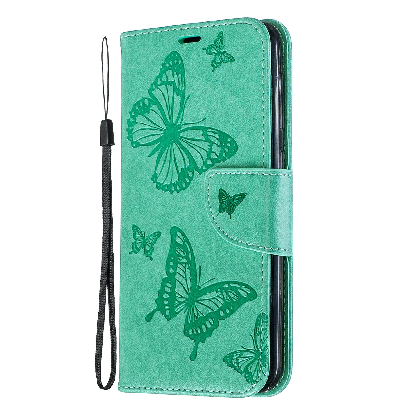 Imprint Butterfly Leather Wallet Case for Samsung Galaxy A10/M10
