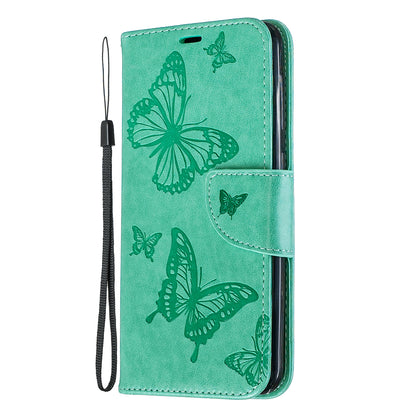 Imprint Butterfly Leather Wallet Case for Samsung Galaxy A10/M10