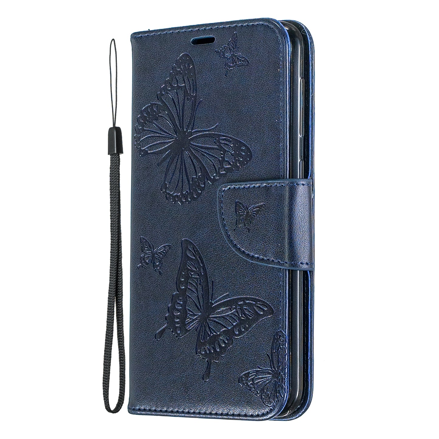 Imprint Butterfly Leather Wallet Case for Samsung Galaxy A10/M10