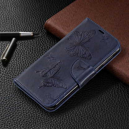 Imprint Butterfly Leather Wallet Case for Samsung Galaxy A10/M10