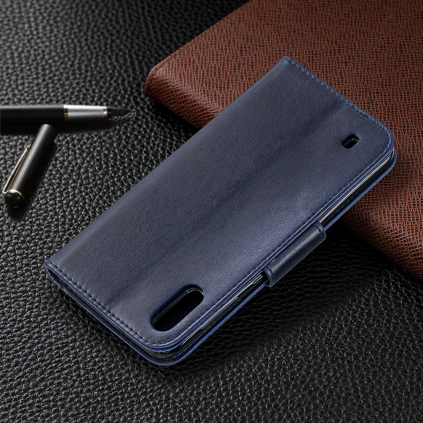 Imprint Butterfly Leather Wallet Case for Samsung Galaxy A10/M10