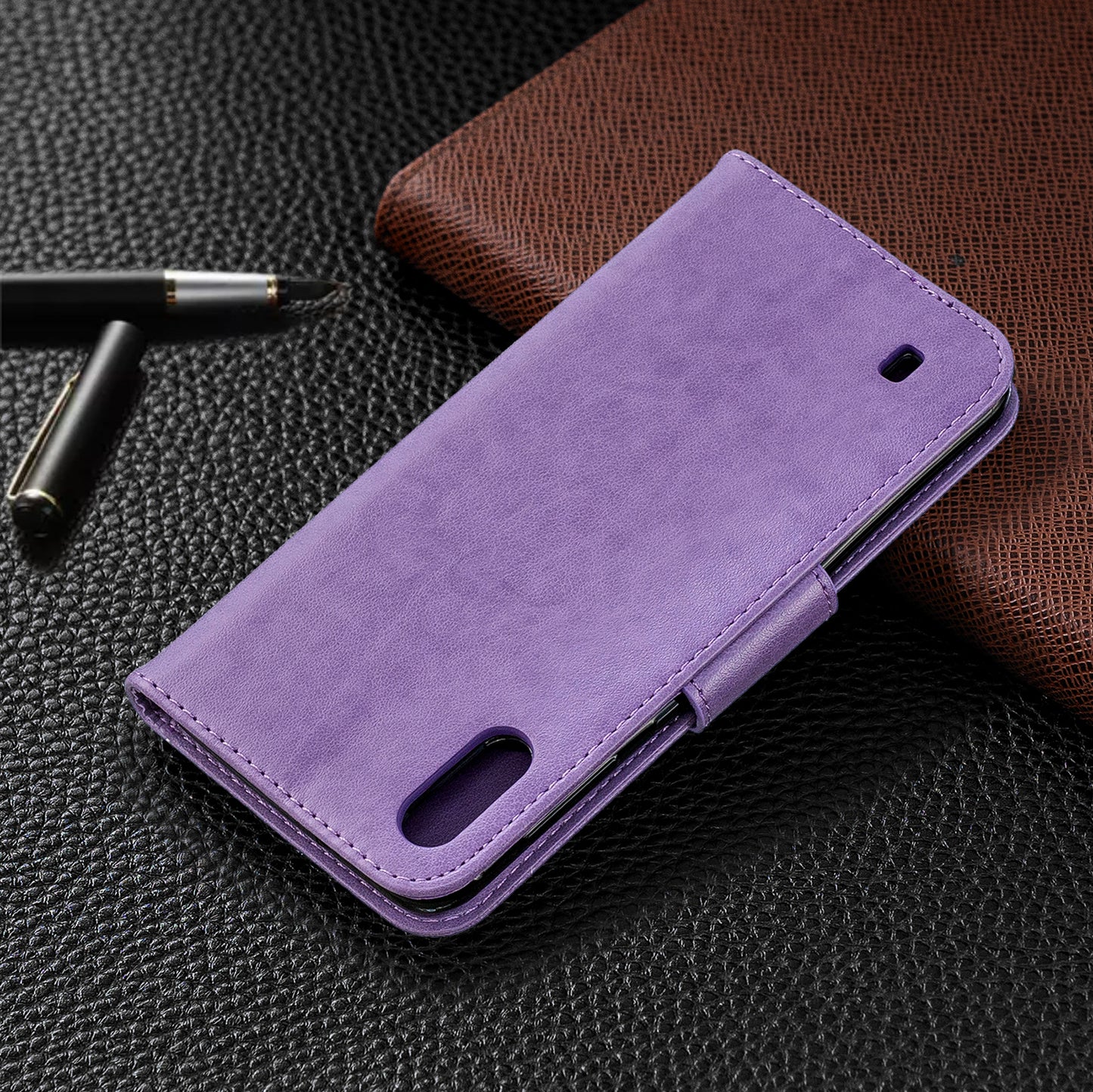 Imprint Butterfly Leather Wallet Case for Samsung Galaxy A10/M10