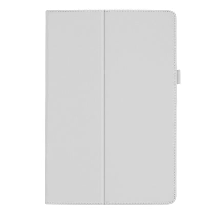 Litchi Texture Leather Case for Samsung Galaxy Tab A 10.1 (2019) Scratch Resistant Dual-fold Stand Flip Tablet Cover with Elastic Strap