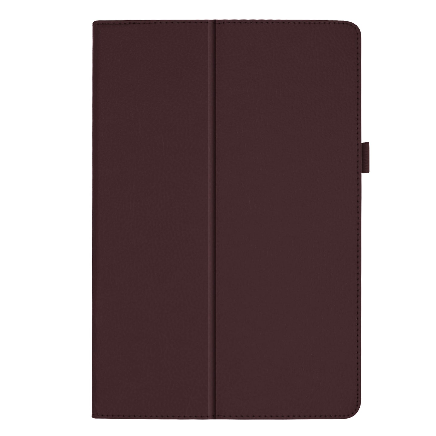 Litchi Texture Leather Case for Samsung Galaxy Tab A 10.1 (2019) Scratch Resistant Dual-fold Stand Flip Tablet Cover with Elastic Strap