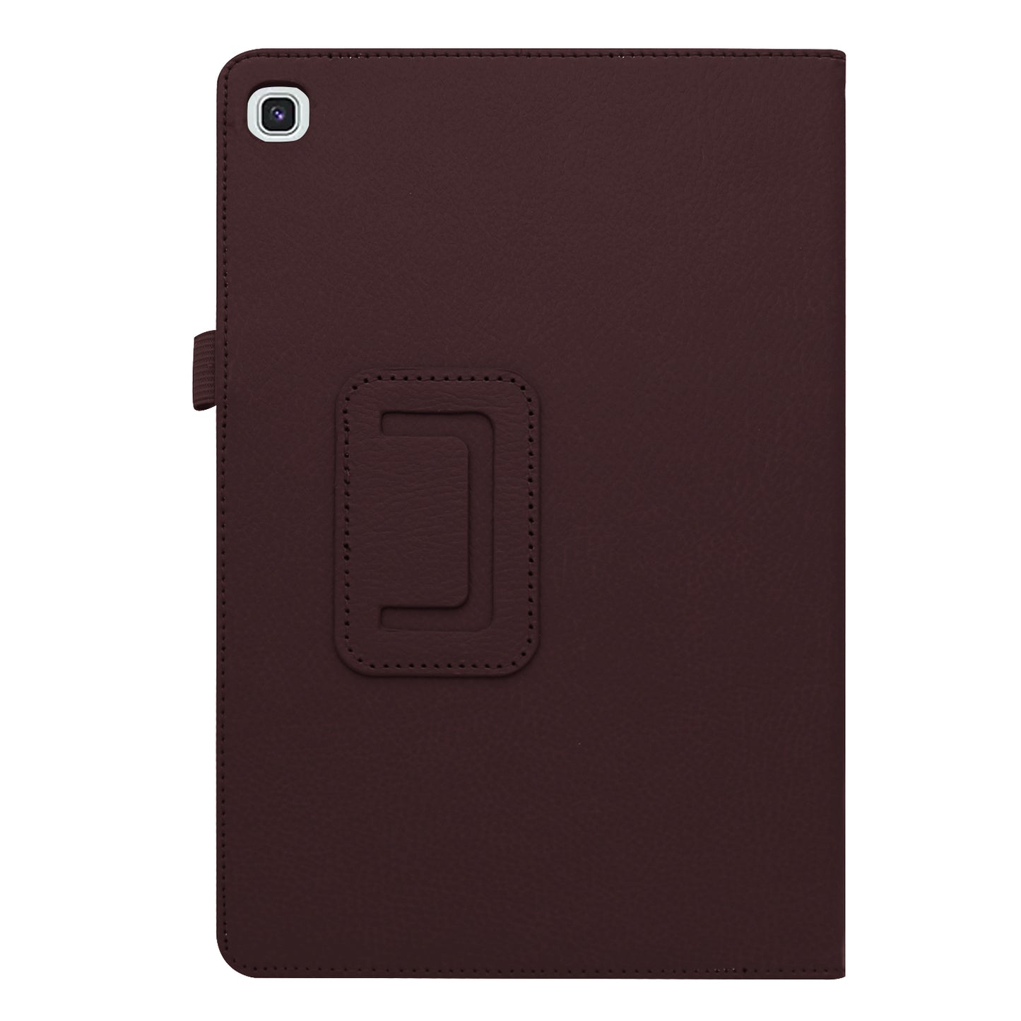 Litchi Texture Leather Case for Samsung Galaxy Tab A 10.1 (2019) Scratch Resistant Dual-fold Stand Flip Tablet Cover with Elastic Strap