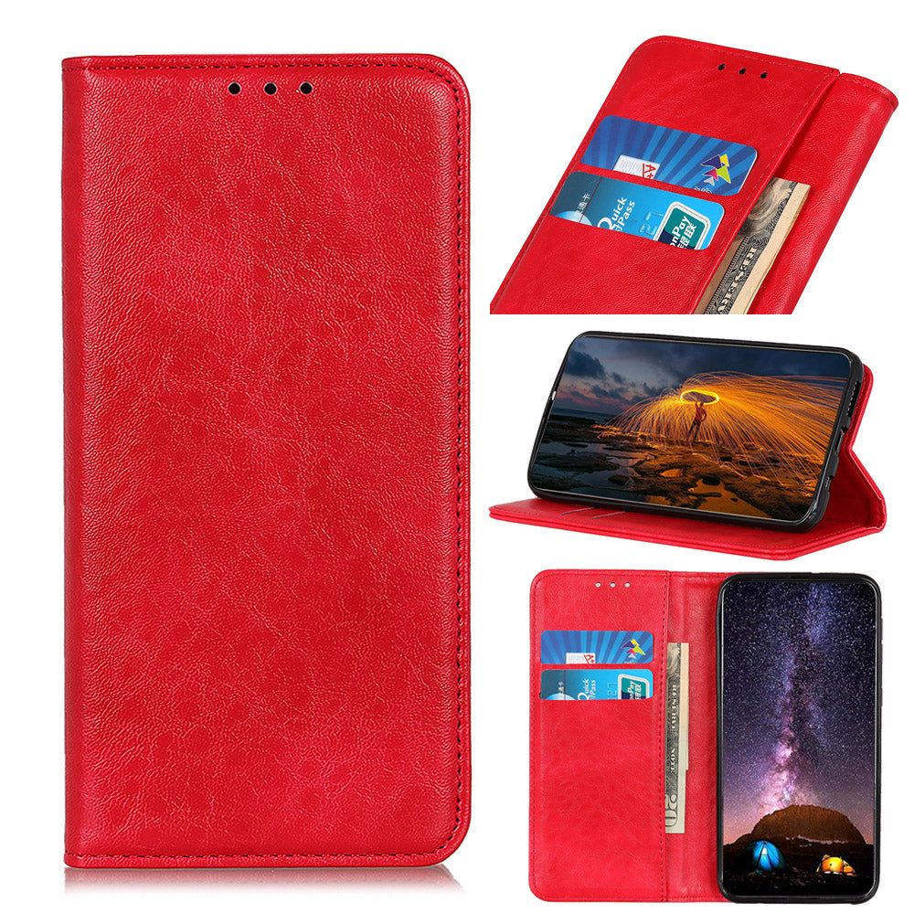 Auto-absorbed Crazy Horse Texture PU Leather Case for Samsung Galaxy A20e