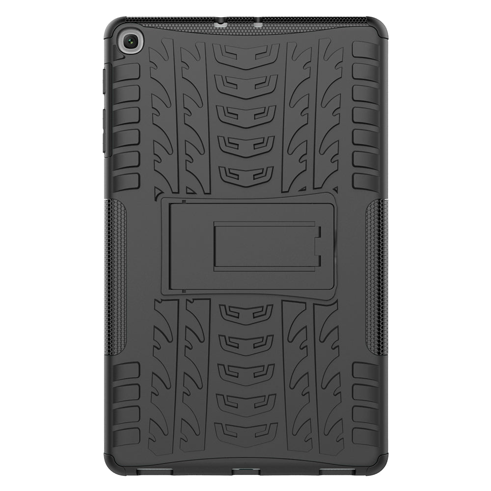 Anti-scratch Tire Pattern Hybrid PC + TPU Kickstand Tablet Cover Protection Case for Samsung Galaxy Tab A 10.1 (2019) T510
