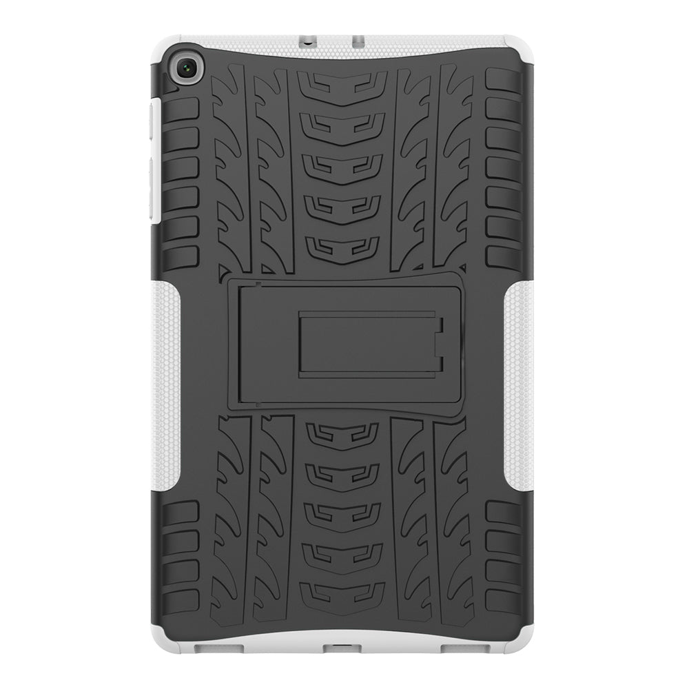 Anti-scratch Tire Pattern Hybrid PC + TPU Kickstand Tablet Cover Protection Case for Samsung Galaxy Tab A 10.1 (2019) T510