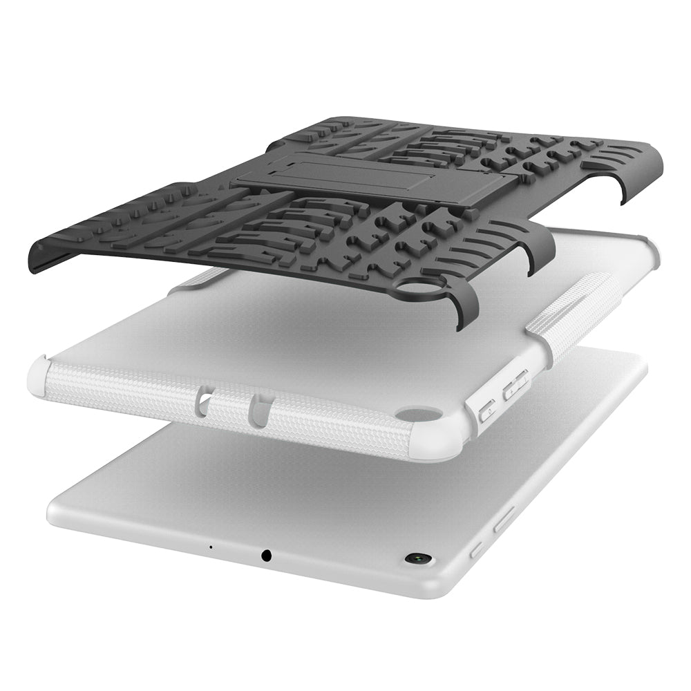 Anti-scratch Tire Pattern Hybrid PC + TPU Kickstand Tablet Cover Protection Case for Samsung Galaxy Tab A 10.1 (2019) T510