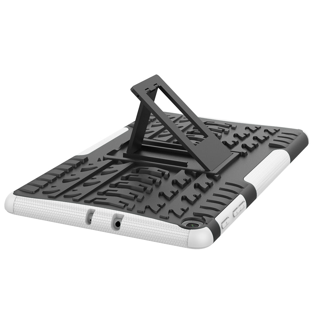 Anti-scratch Tire Pattern Hybrid PC + TPU Kickstand Tablet Cover Protection Case for Samsung Galaxy Tab A 10.1 (2019) T510