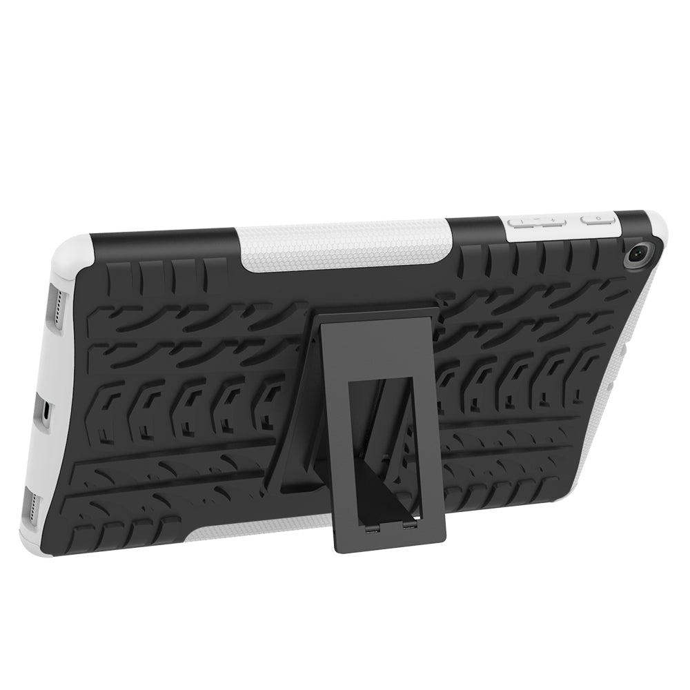Anti-scratch Tire Pattern Hybrid PC + TPU Kickstand Tablet Cover Protection Case for Samsung Galaxy Tab A 10.1 (2019) T510
