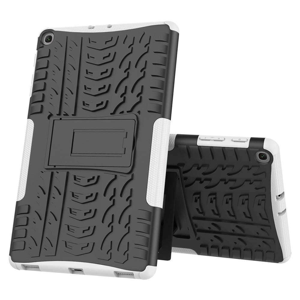 Anti-scratch Tire Pattern Hybrid PC + TPU Kickstand Tablet Cover Protection Case for Samsung Galaxy Tab A 10.1 (2019) T510