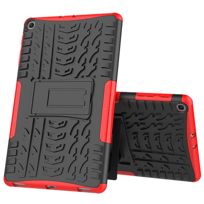 Anti-scratch Tire Pattern Hybrid PC + TPU Kickstand Tablet Cover Protection Case for Samsung Galaxy Tab A 10.1 (2019) T510