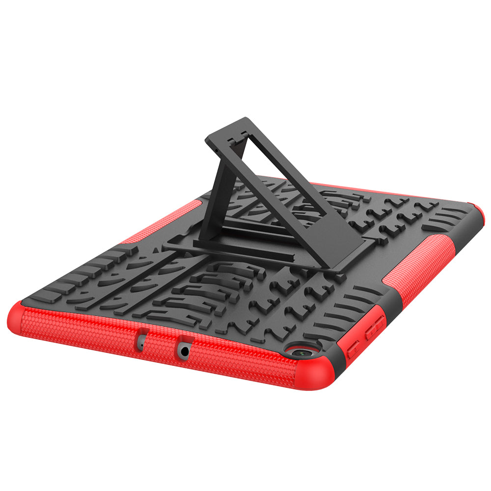 Anti-scratch Tire Pattern Hybrid PC + TPU Kickstand Tablet Cover Protection Case for Samsung Galaxy Tab A 10.1 (2019) T510