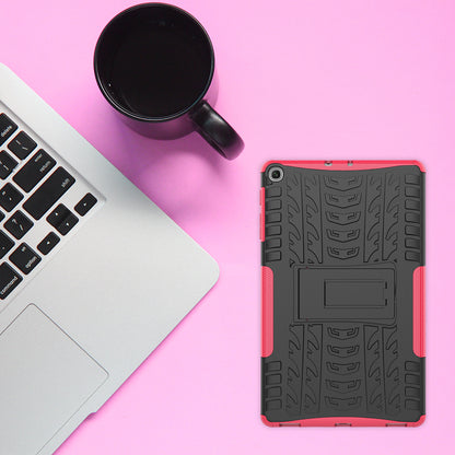 Anti-scratch Tire Pattern Hybrid PC + TPU Kickstand Tablet Cover Protection Case for Samsung Galaxy Tab A 10.1 (2019) T510