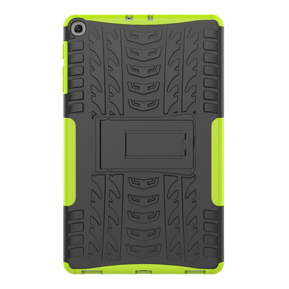 Anti-scratch Tire Pattern Hybrid PC + TPU Kickstand Tablet Cover Protection Case for Samsung Galaxy Tab A 10.1 (2019) T510