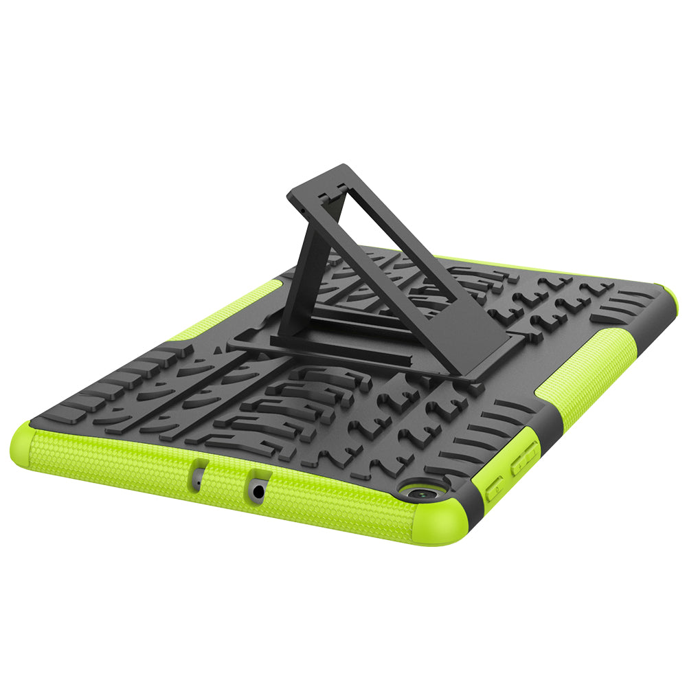 Anti-scratch Tire Pattern Hybrid PC + TPU Kickstand Tablet Cover Protection Case for Samsung Galaxy Tab A 10.1 (2019) T510