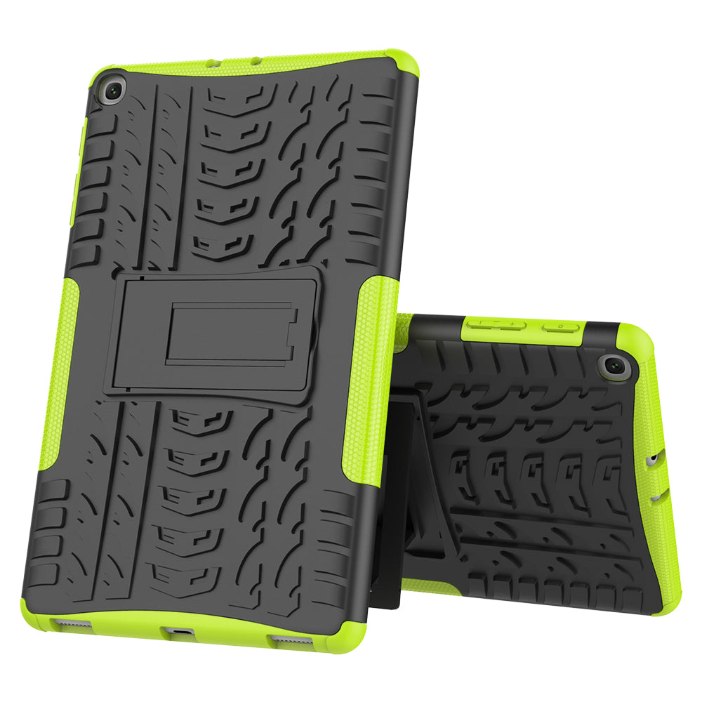 Anti-scratch Tire Pattern Hybrid PC + TPU Kickstand Tablet Cover Protection Case for Samsung Galaxy Tab A 10.1 (2019) T510