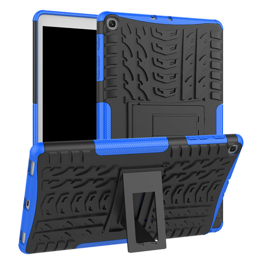 Anti-scratch Tire Pattern Hybrid PC + TPU Kickstand Tablet Cover Protection Case for Samsung Galaxy Tab A 10.1 (2019) T510